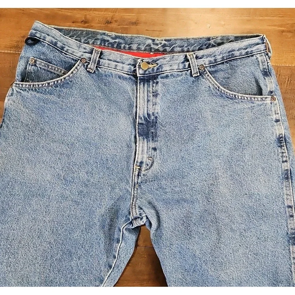 VTG Mens Wrangler Rugged Wear Thermal Jeans 40×30 - 3M Thinsulate Lining Fleece